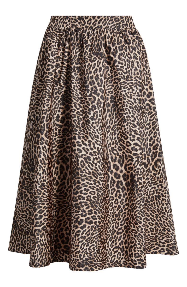 KOBI HALPERIN Violet Leopard Print A-Line Skirt, Alternate, color, Natural Multi