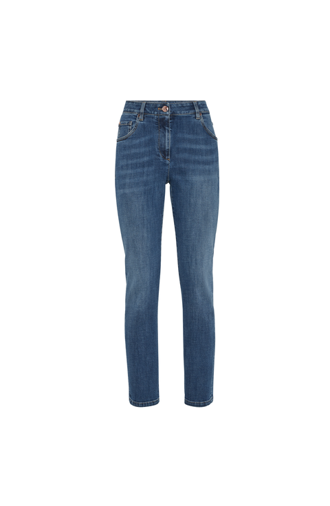 パンツ BRUNELLO CUCINELLI Woman Pants Blue MPW07P8308 C060 Women's jeans - Designer denim collection | Brunello Cucinelli