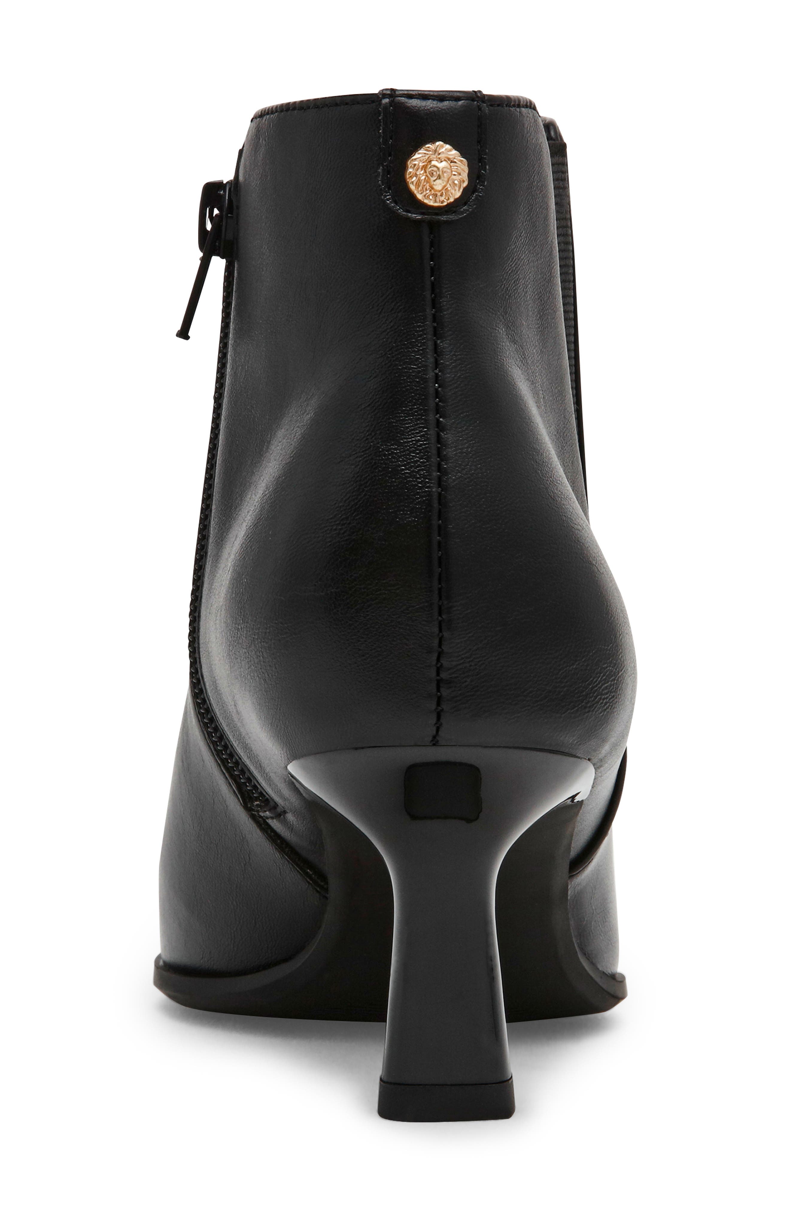 Cormack Croc Embossed Faux Leather Bootie, Alternate, color, BLACK PU