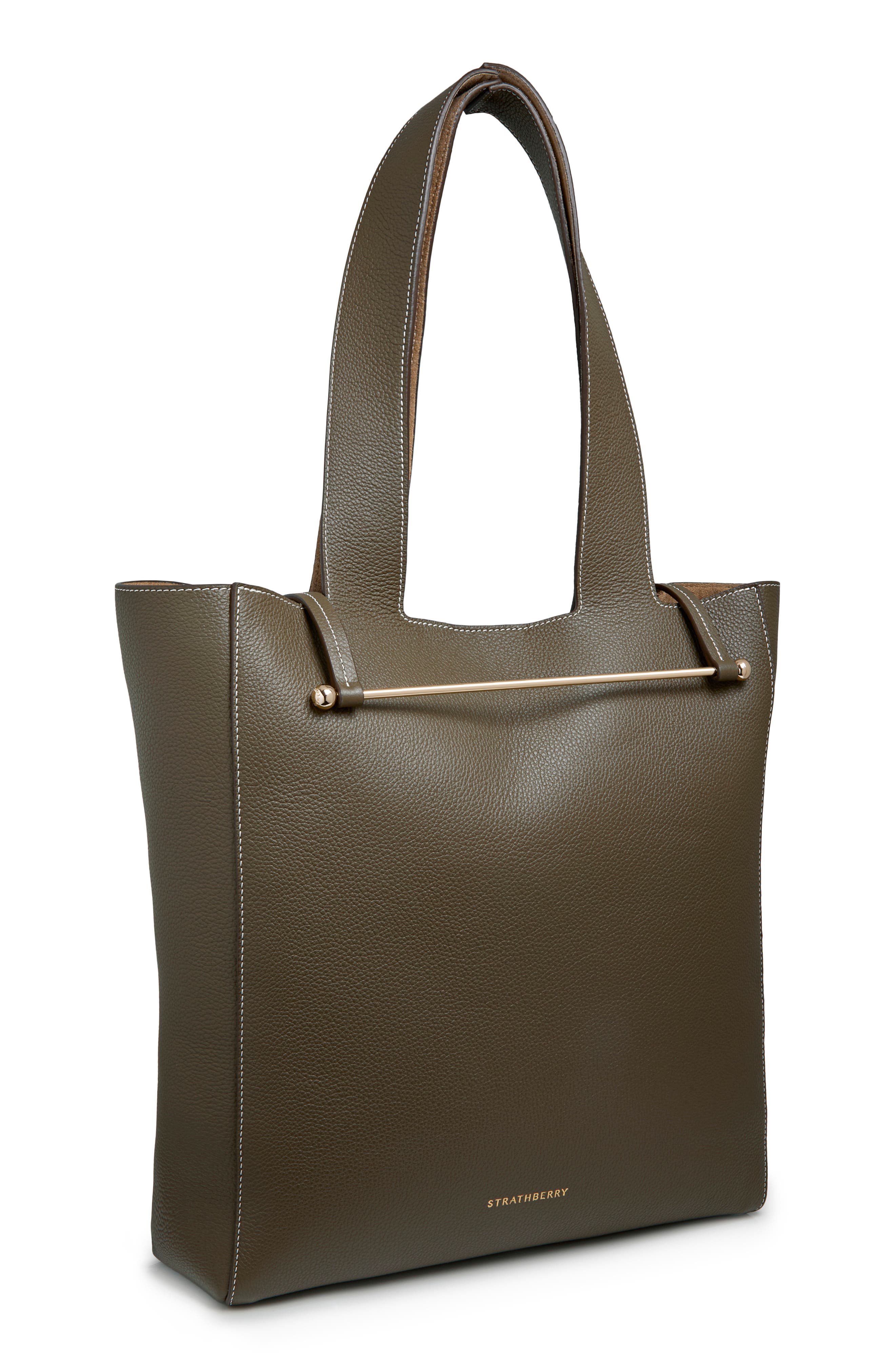 Strathberry Melody Fine Grain Leather Tote, Alternate, color, 