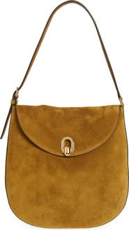 SAVETTE Large Tondo Suede Hobo Bag