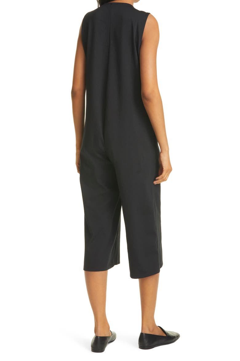 Crop Wide Leg Jumpsuit, Alternate, color, BLACK