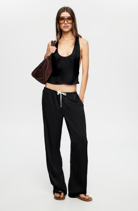 Bare Crop Satin Tank