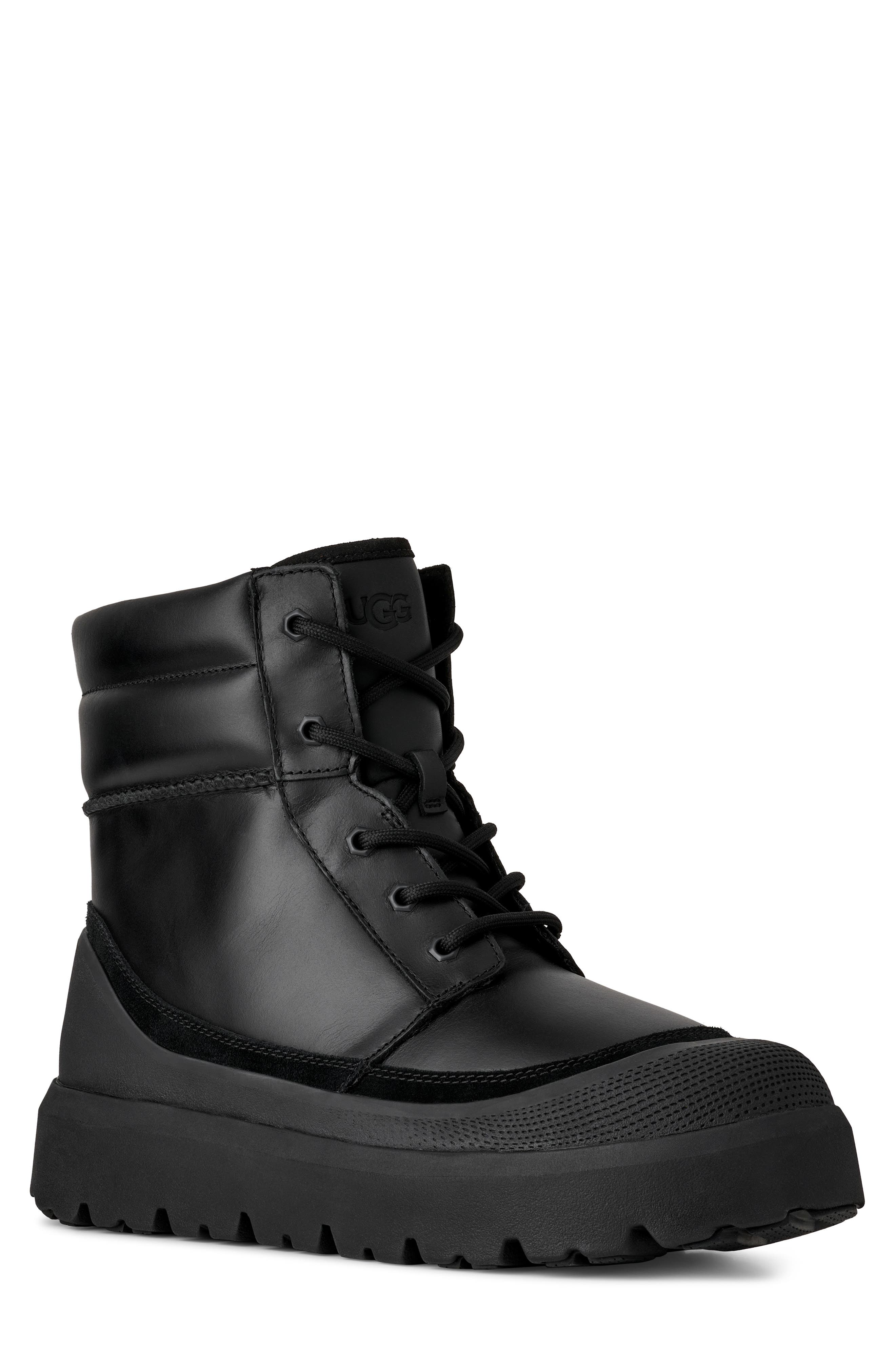 UGG<sup>®</sup> Neumel High Top Waterproof Hybrid Boot, Main, color, Black / Black