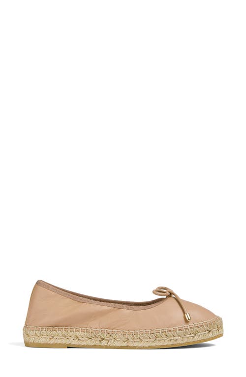 Lk Bennett Womens Bei-trench Taleena Bow-embellished Espadrille Leather Ballet Flats In Trench