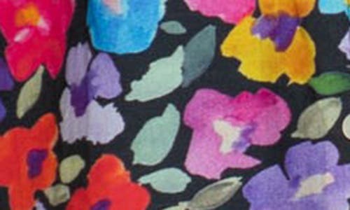 Apny Oversize Feather Print Button-up Shirt In Pink Multi