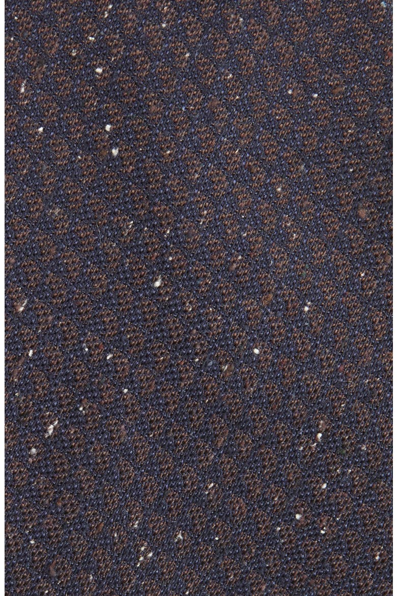Neat Silk Tie, Alternate, color, DARK BROWN