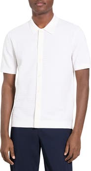 Theory Cairn in Cotton Short Sleeve Shirt