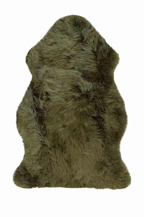 NATURAL Milan Genuine Sheepskin Shearling Throw 24" x 36"