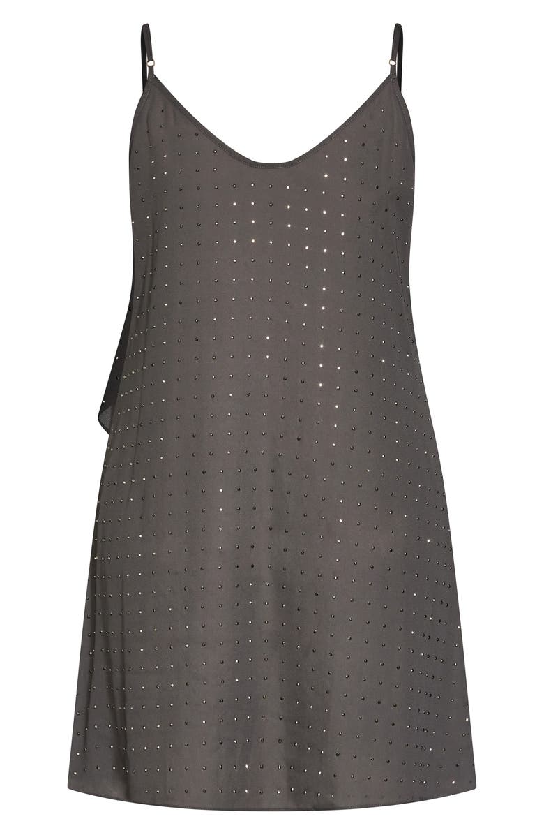 City Chic Stud High/Low Camisole, Alternate, color, Grey