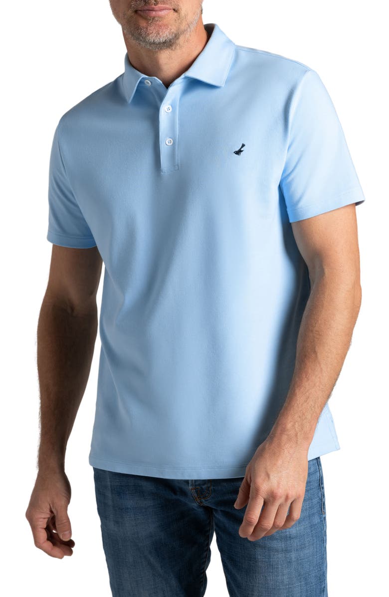 Hypernatural El Capitán Classic Fit Supima<sup>®</sup> Cotton Blend Piqué Golf Polo, Main, color, Sky