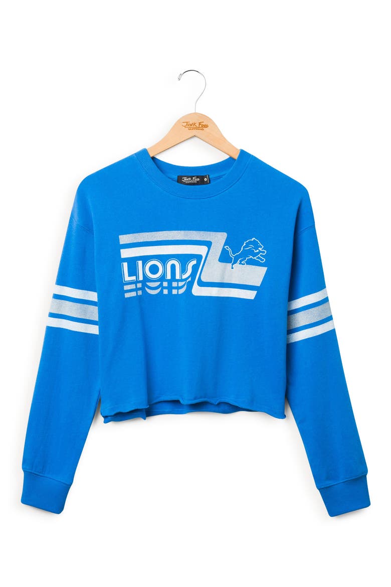 Detroit Lions Graphic Cropped Sweatshirt, Main, color, LIONS BLUE
