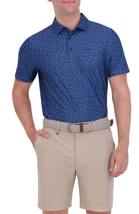 Shadow Geo Print Stretch Tech Polo