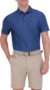 Ben Sherman Shadow Geo Print Stretch Tech Polo