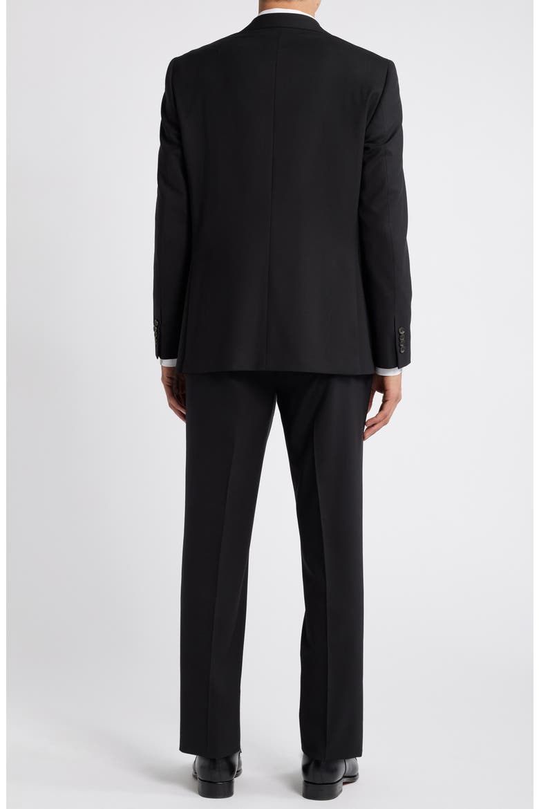 Esprit Solid Stretch Wool Suit, Alternate, color, BLACK
