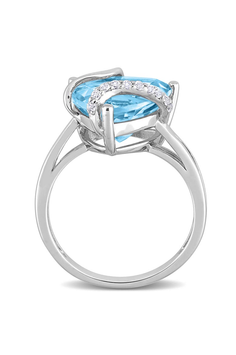 Gemstones & White Topaz Trilliant Ring, Alternate, color, Blue Topaz