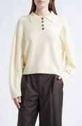 LOULOU DE SAISON Homere Cashmere Polo Sweater