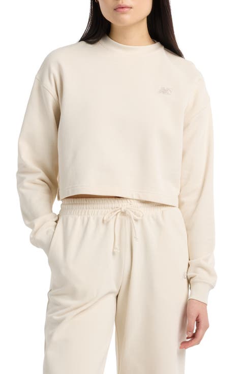 Coastal Fleece Oversize Crop Crewneck Sweatshirt