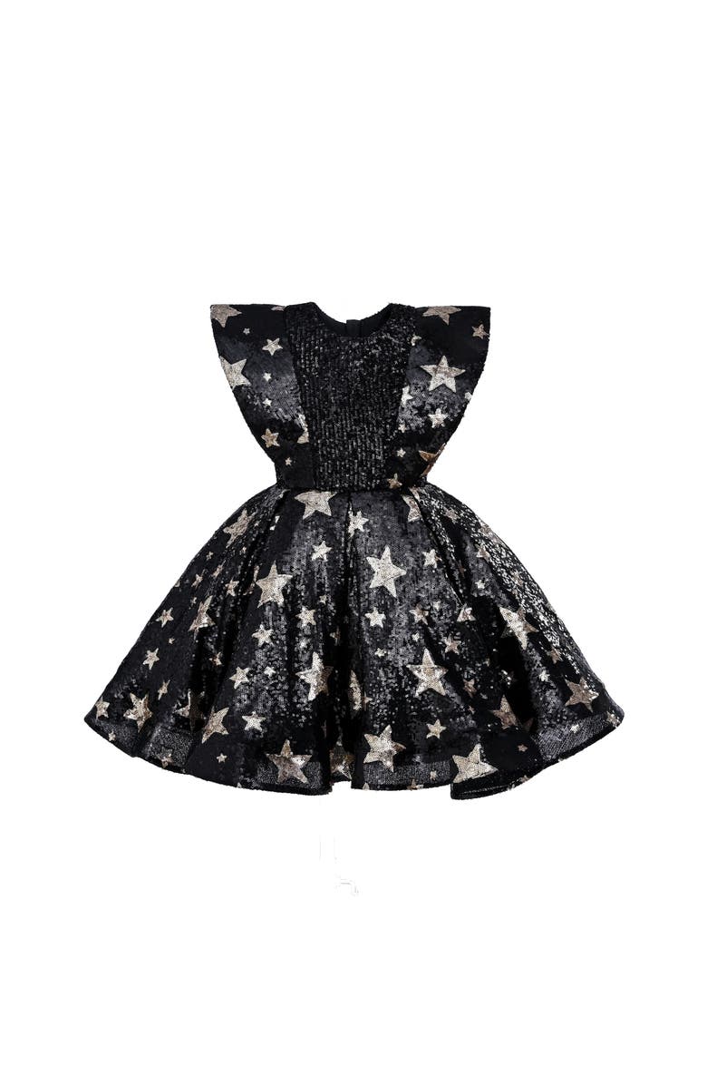 Tulleen Starlit Rivior Dress, Alternate, color, Black