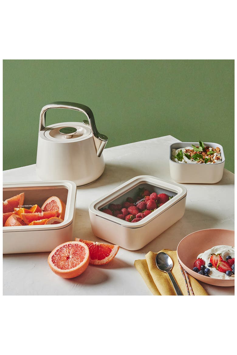 13-Piece Food Storage Glass Container Set, Alternate, color, CREAM