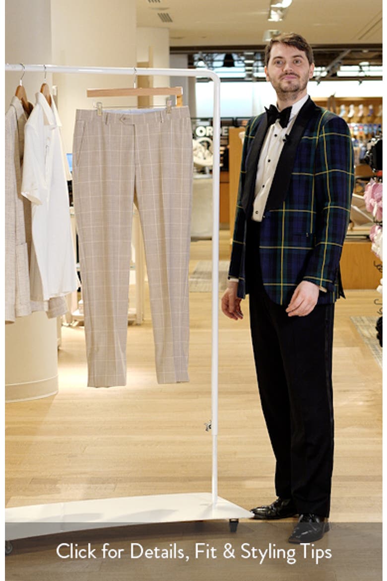 Windowpane Check Wool Dress Pants video