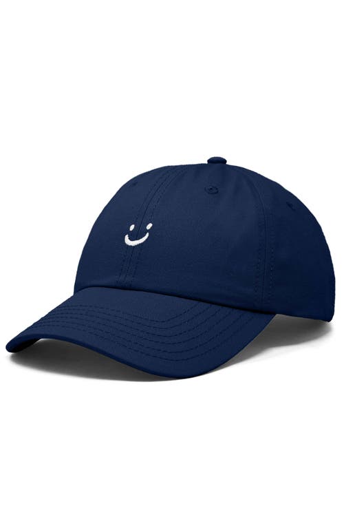 Dalix Lil Smile Embroidered Casual Hat In Navy Blue