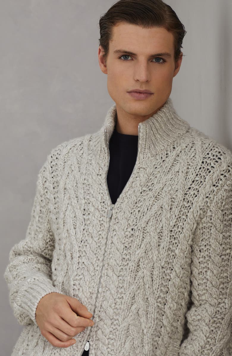 Brunello Cucinelli Cable knit cardigan, Alternate, color, 