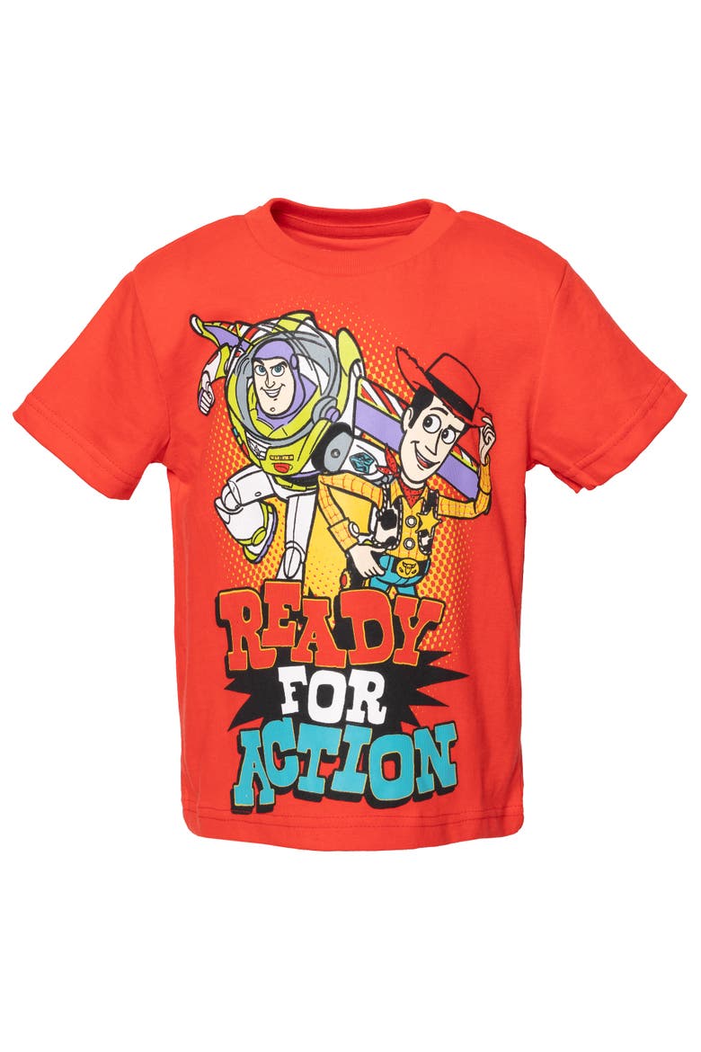 Toy Story 3-Pack Short Sleeve T-Shirts, Alternate, color, Buzz Woody Blue Red