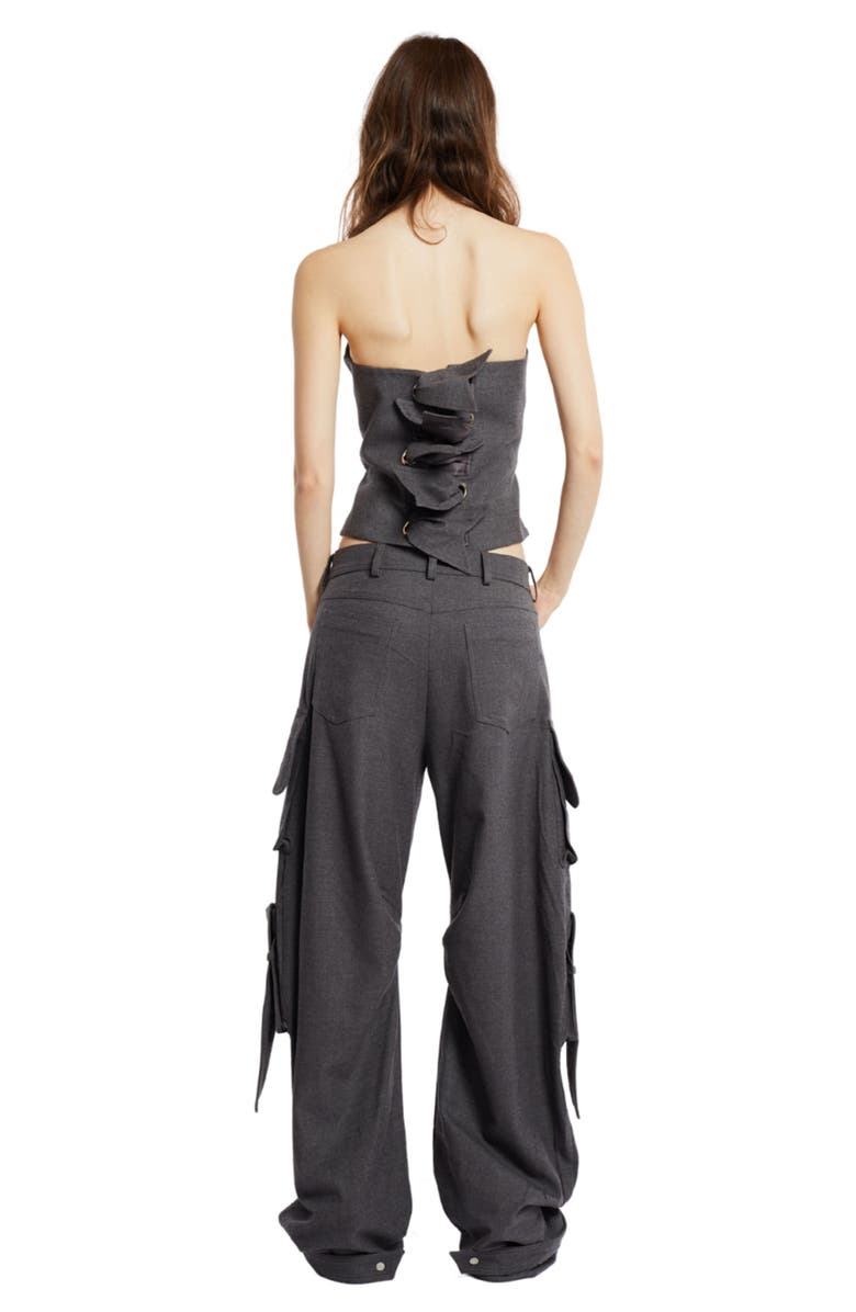 Mother of All Nemesis Leather Corset, Alternate, color, Dark Grey