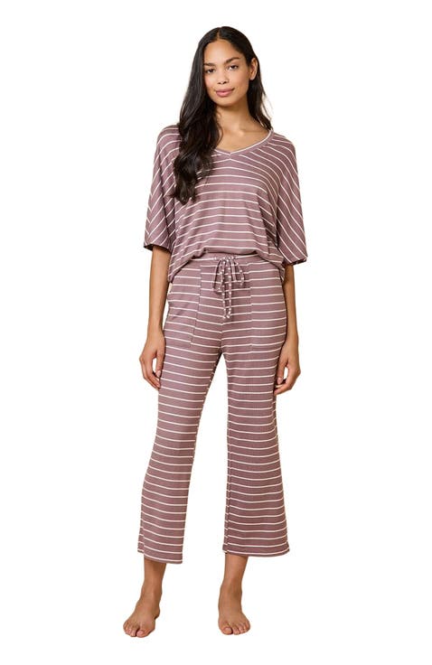 Dream Jersey Relaxed V-Neck with Capri Lounge Set