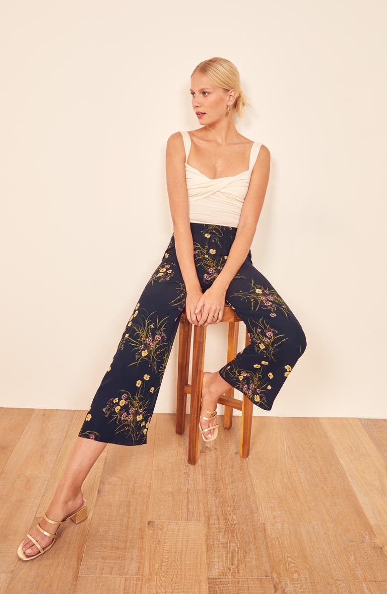 Reformation Foxy Ankle Wide Leg Pants, Alternate, color,