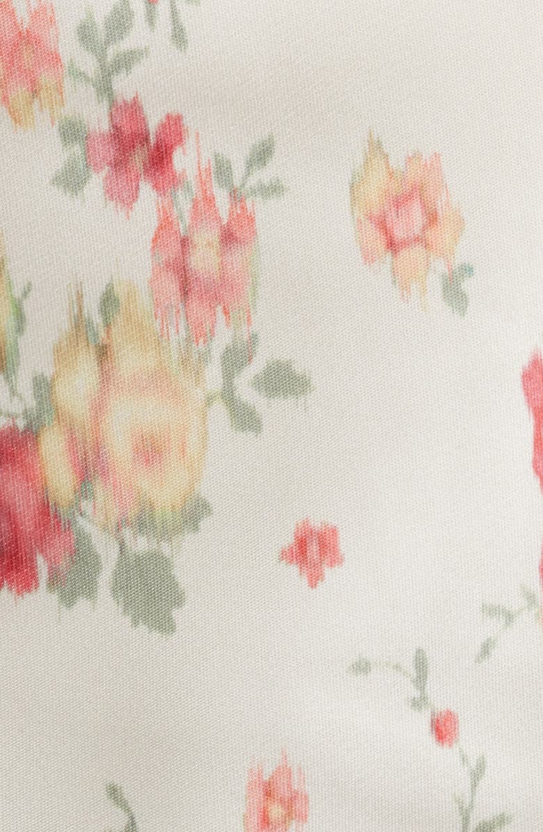 LoveShackFancy Ilene Floral Print Lace Maxi Skirt, Alternate, color, Ecru Gardenia