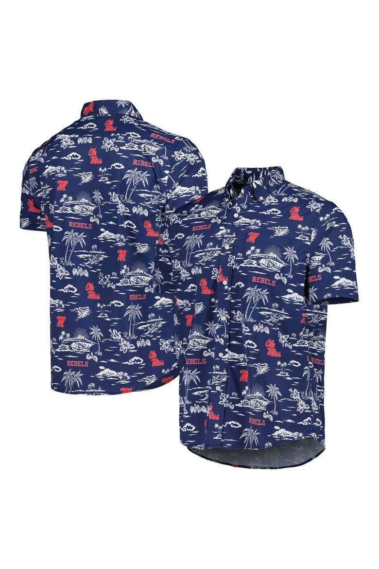 Men's Reyn Spooner Navy Ole Miss Rebels Performance Button-Down Shirt, Main, color, Navy