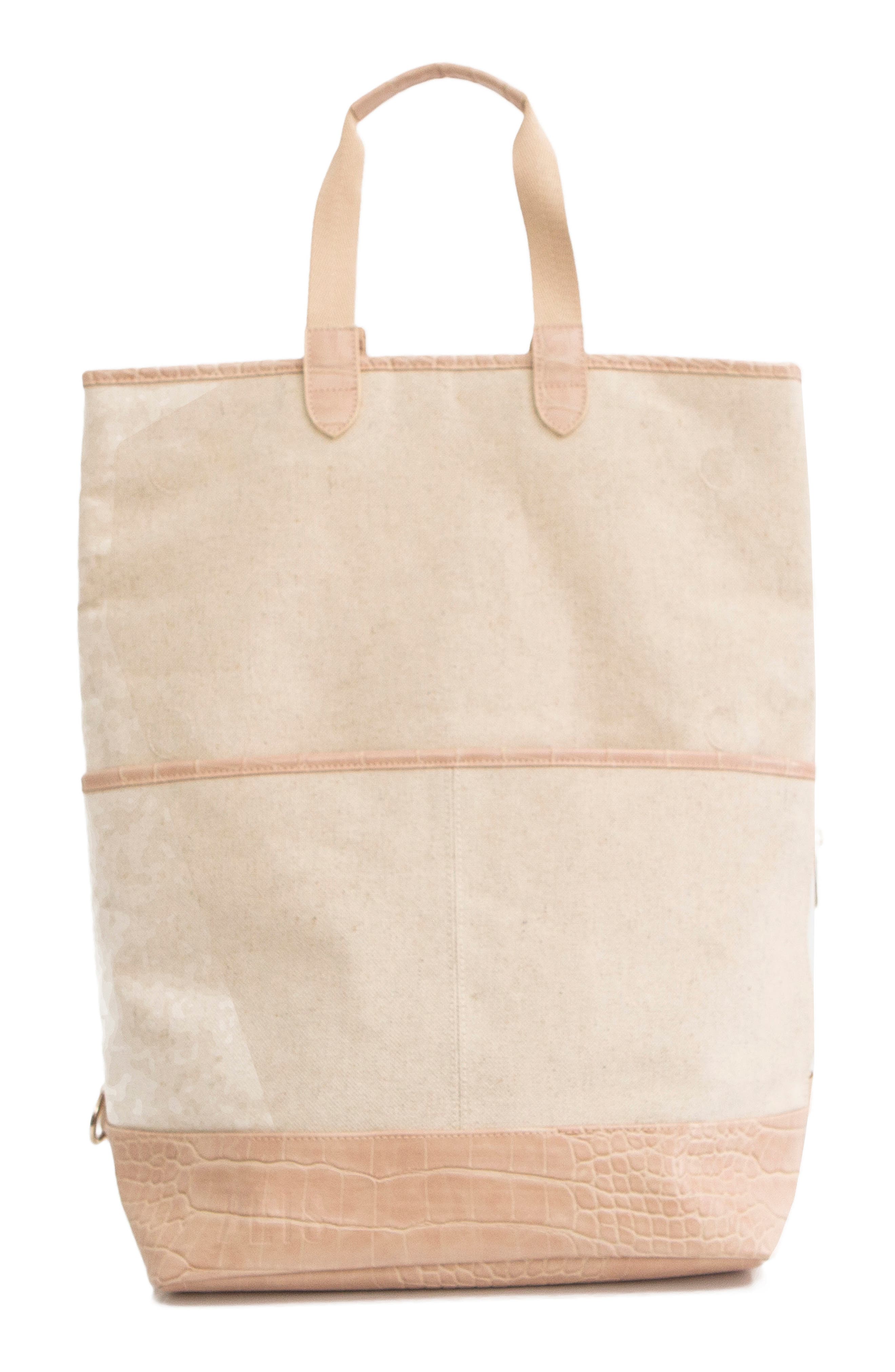 The Everyday Convertible Backpack, Alternate, color, BEIGE CROC