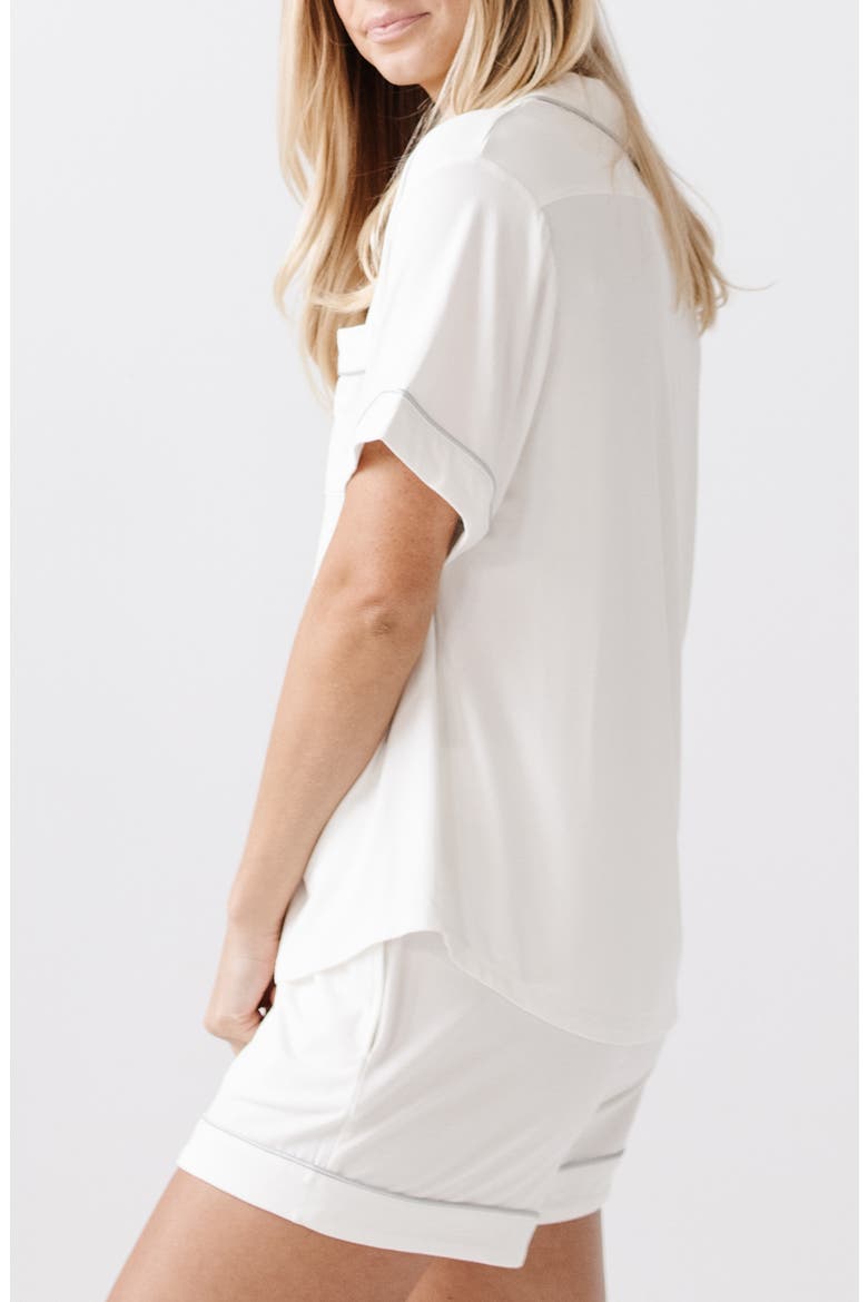 Short Sleeve Knit Pajamas, Alternate, color, IVORY