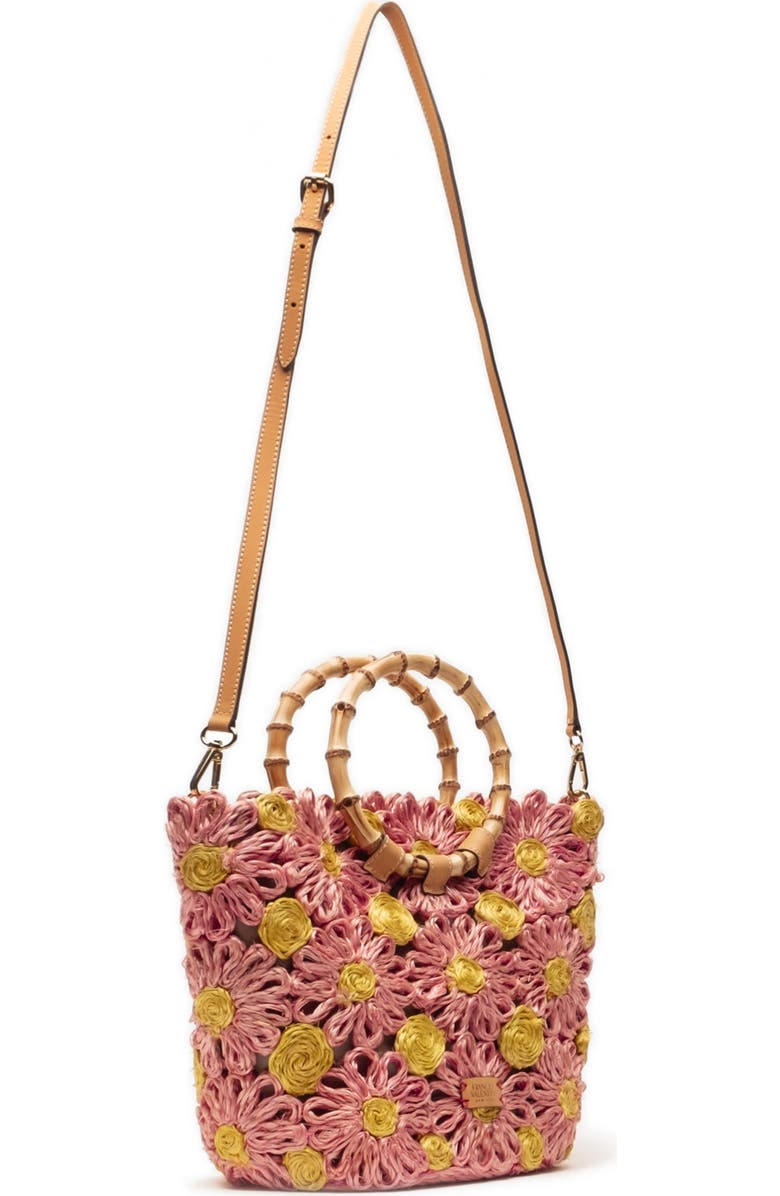 Frances Valentine Flora Tote, Alternate, color, Pink/ Yellow