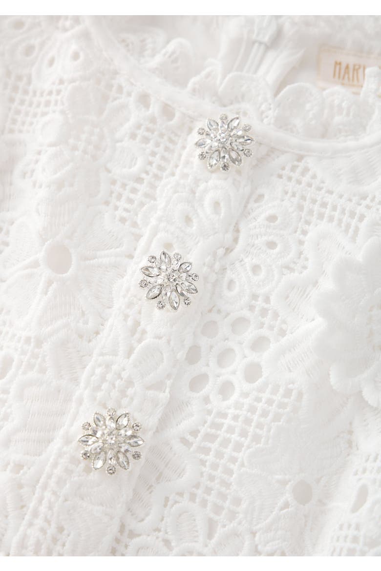 Lucinda Embroidered Mini Dress, Alternate, color, Ivory