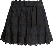 LoveShackFancy Nerina Embroidered Miniskirt