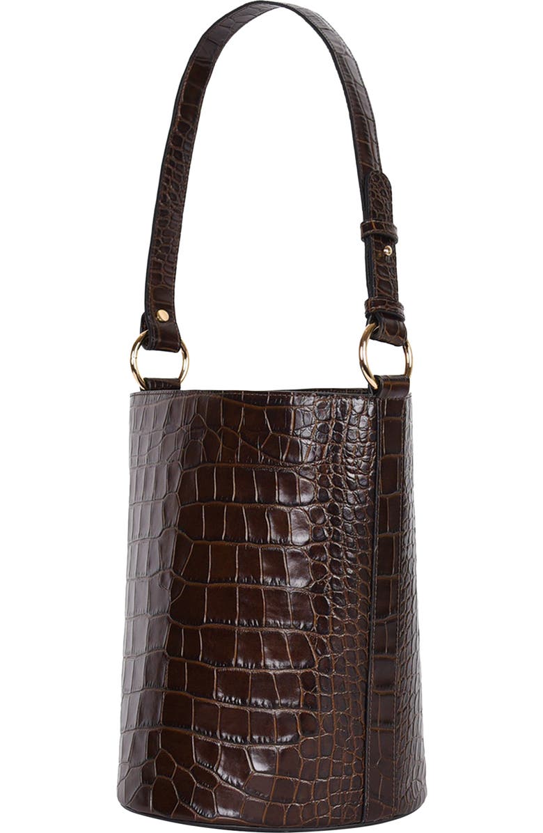 HYER GOODS Upcycled Leather Convertible Bucket Bag, Alternate, color,