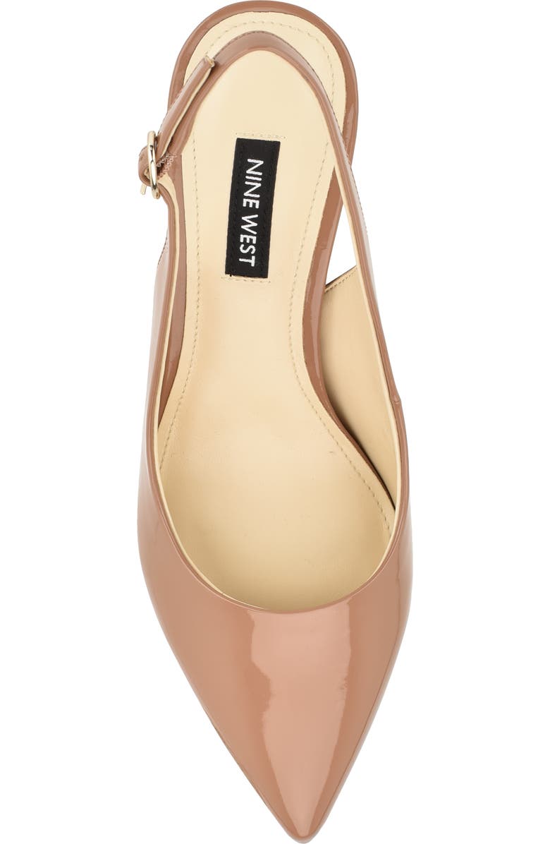 Nine West Menora Slingback Pointed Toe Pump, Alternate, color, Medium Natural