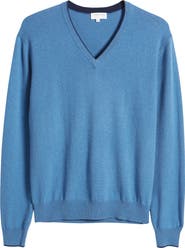 Lorenzo Uomo Tipped Merino Wool Sweater