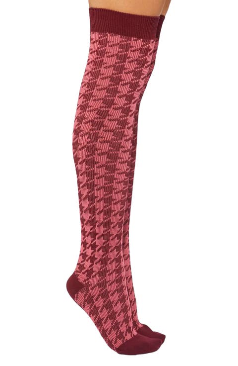 Houndstooth Crew Socks