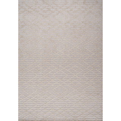 Ararat High-Low Pile Moroccan Diamond Modern Indoor/Outdoor Area Rug