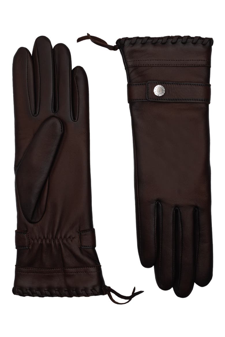Cashmere Lined Lambskin Leather Gloves, Main, color, TOSCANA