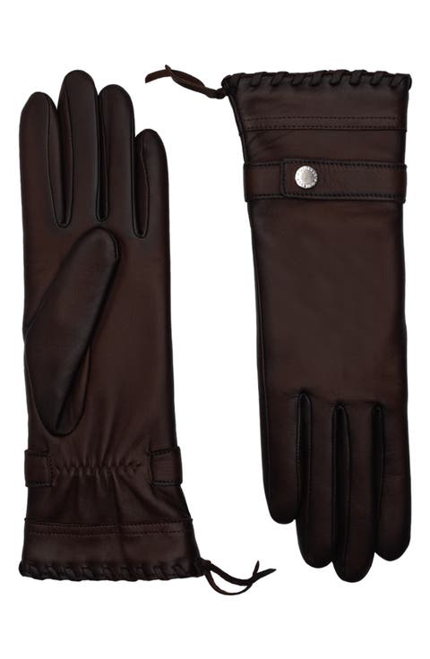 Cashmere Lined Lambskin Leather Gloves