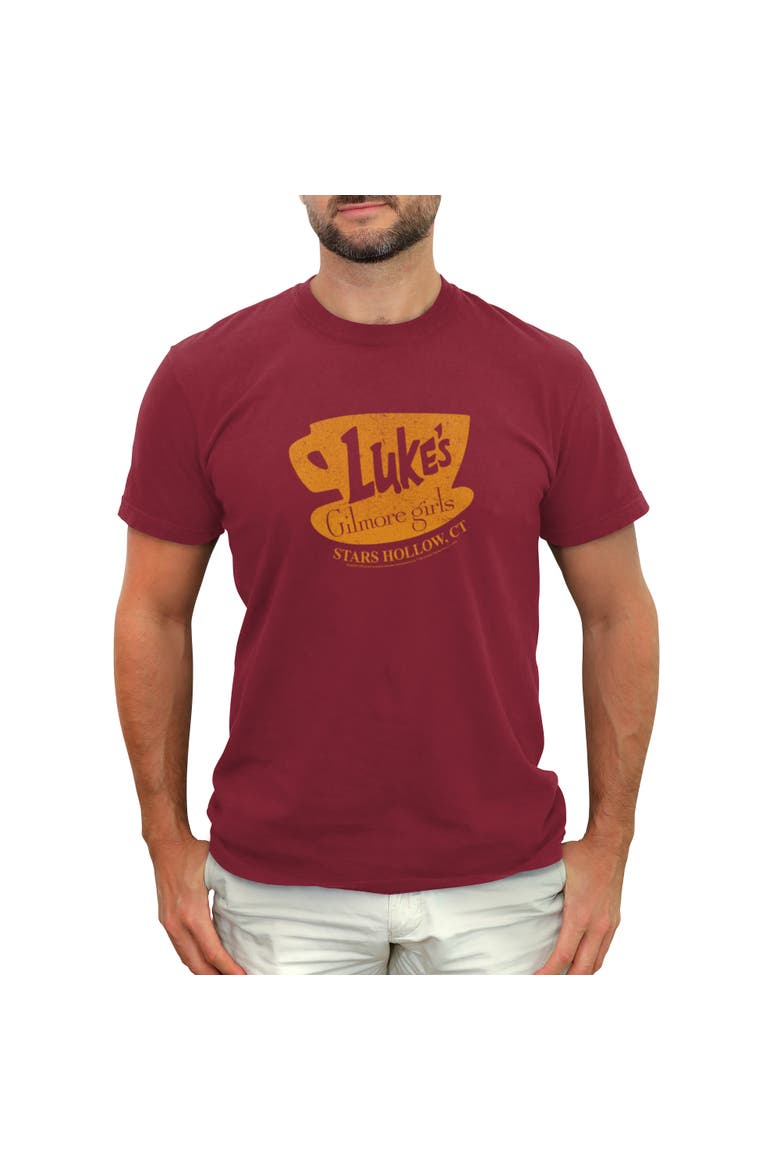 Men's Gilmore Girls Distressed Luke's Diner Logo  Graphic T-Shirt, Main, color, Cardinal