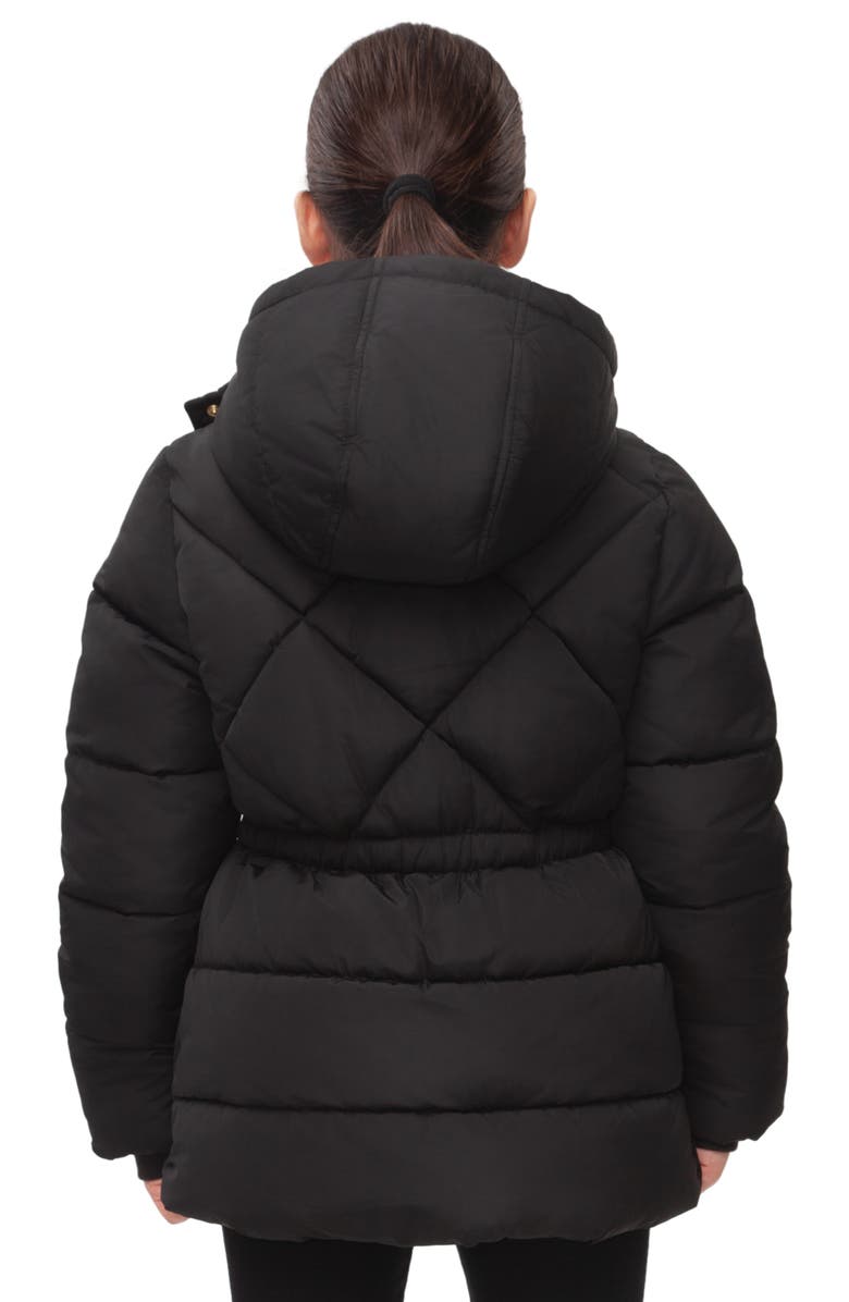 Rokka&Rolla Kids' Timeless Quilted Coat, Alternate, color, Black