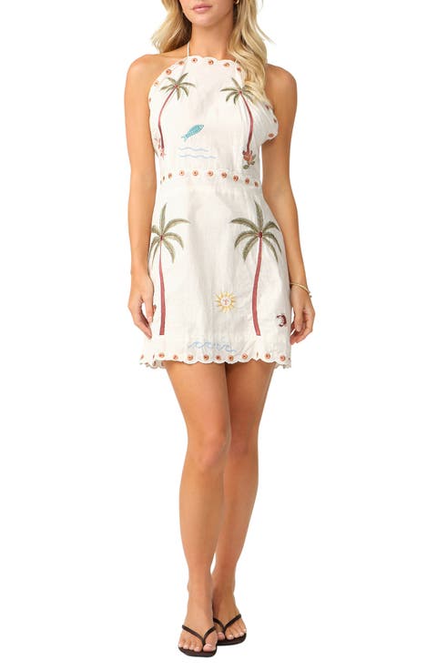 Amy Embroidered Cover-Up Minidress