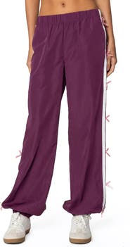 EDIKTED Bow Stripe Track Pants