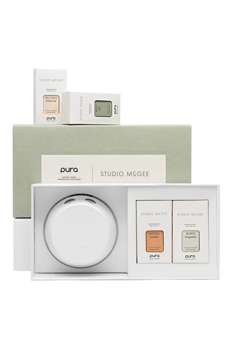 x Studio McGee Best Sellers & Pura 4 Smart Fragrance Diffuser & Refill Set (Nordstrom Exclusive), Main, color, GREEN
